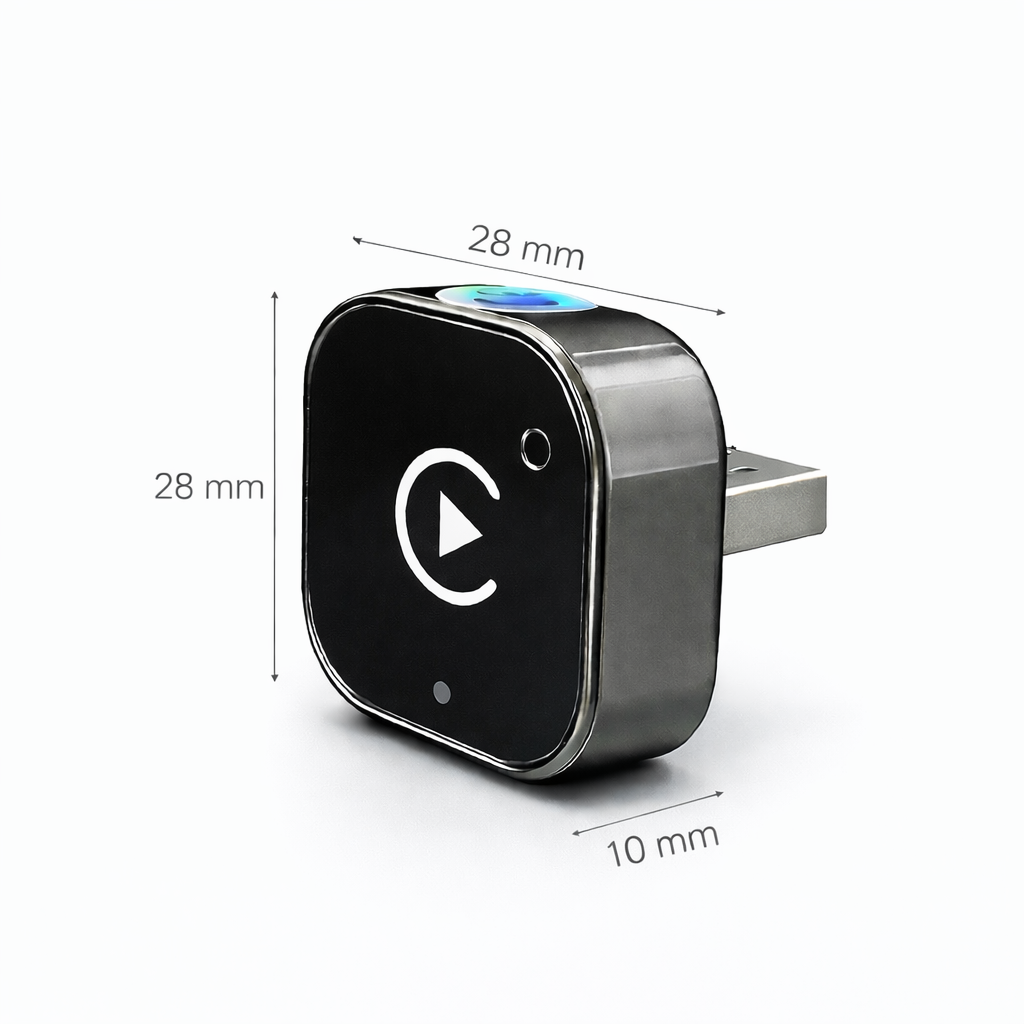 Driver using wireless CarPlay with North-Link adapter