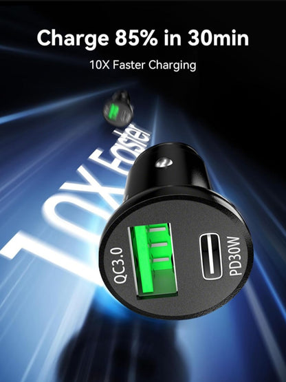 Northly dual-port USB-C PD 30W car charger detail view